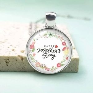 Mother’s Day Pendant Necklace Silver Plated Chain Charm